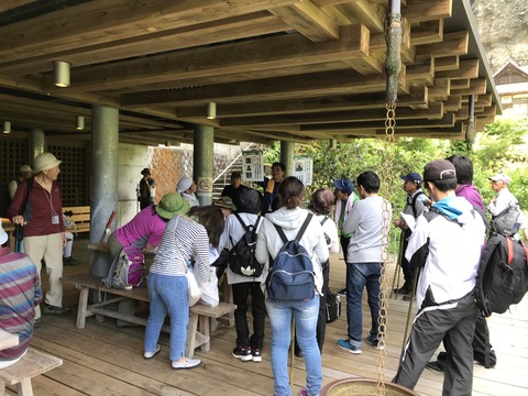 岩屋寺でのクイズ解答