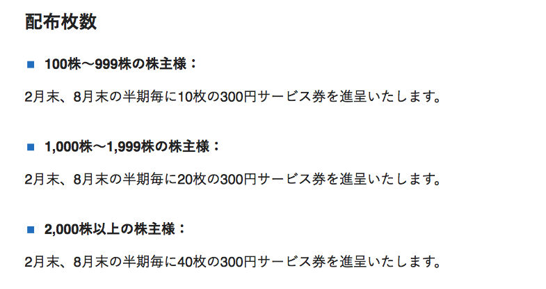 吉野家IR情報株主優待