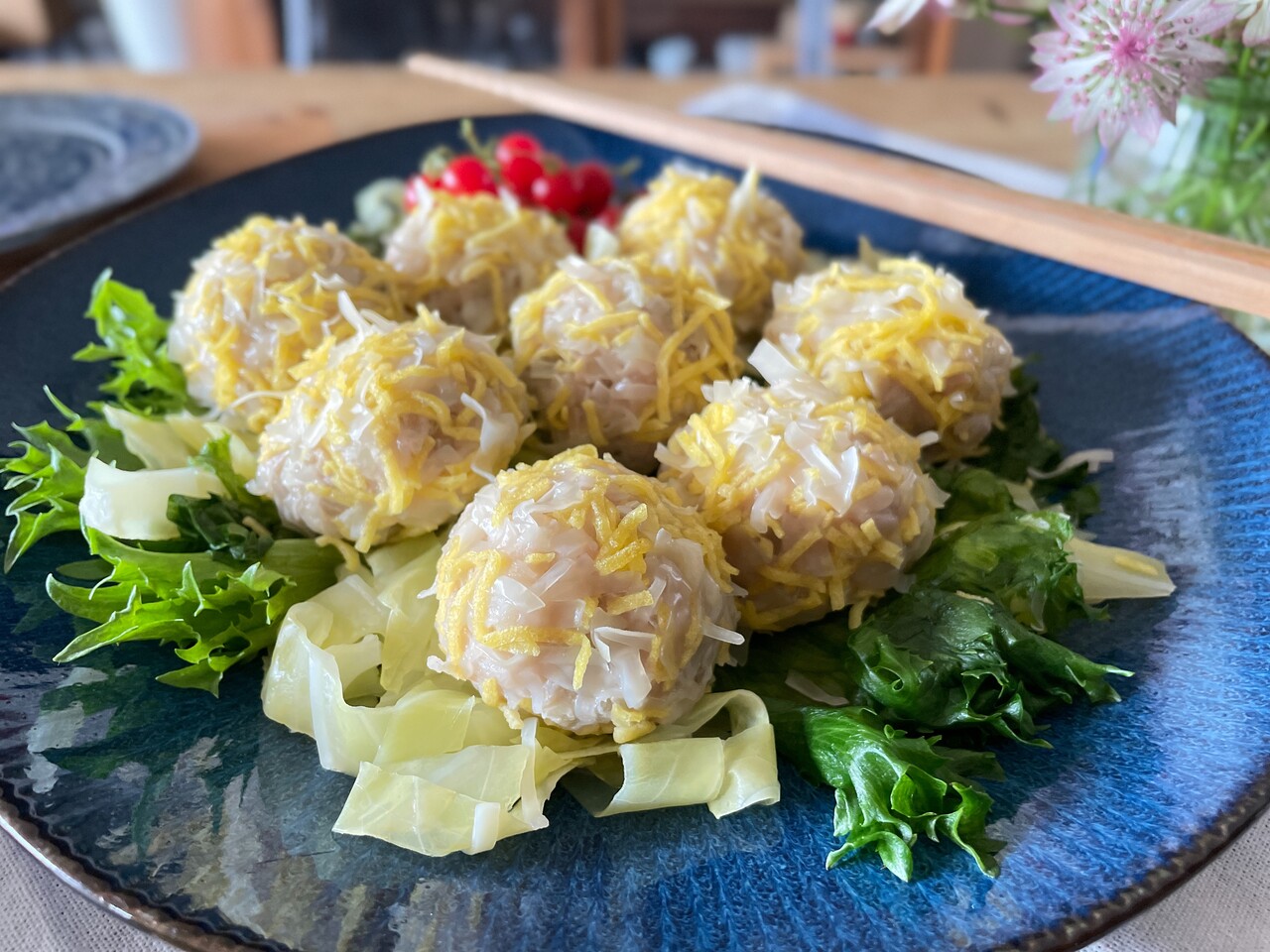 アレで下味省略 包まない コロコロかわいい お弁当にもオススメな２色の花シュウマイ 簡単 節約 おしゃレシピ Shimaのオウチカフェ Powered By ライブドアブログ
