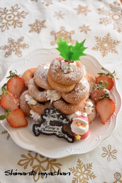子供と作ろう 市販のミニドーナツで簡単 クリスマスツリードーナツケーキ 四万十住人の 簡単料理ブログ Powered By ライブドアブログ