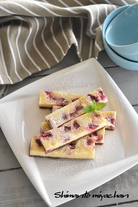 レンジで簡単 いちごのスティックチーズケーキ 四万十住人の 簡単料理ブログ Powered By ライブドアブログ