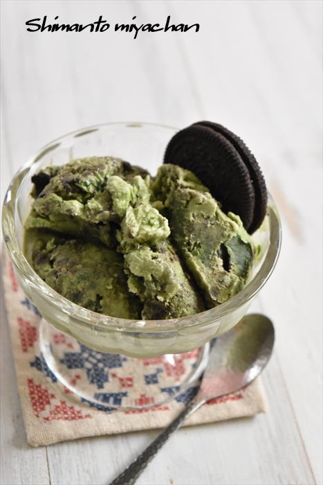 混ぜて冷やすだけ 抹茶のオレオアイスクリーム 四万十住人の 簡単料理ブログ Powered By ライブドアブログ