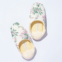 ローラ アシュレイ 内側パイル地ルームシューズ