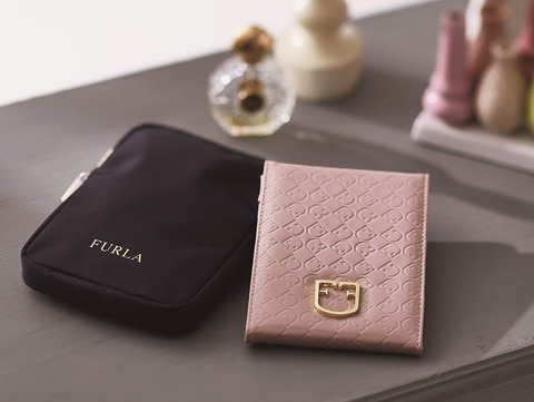 FURLA ミラー(モノグラム柄)&ミラーケース