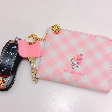 マイメロディ キーチェーン付きマルチミニウォレット2