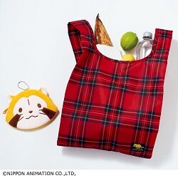 あらいぐまラスカル フェイス型ポーチ付き レジバッグ