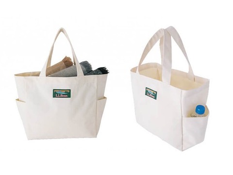 L.L.Bean ダブルポケット付き贅沢キャンバストート