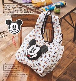 ミッキーマウス フェイス形収納エコバッグ