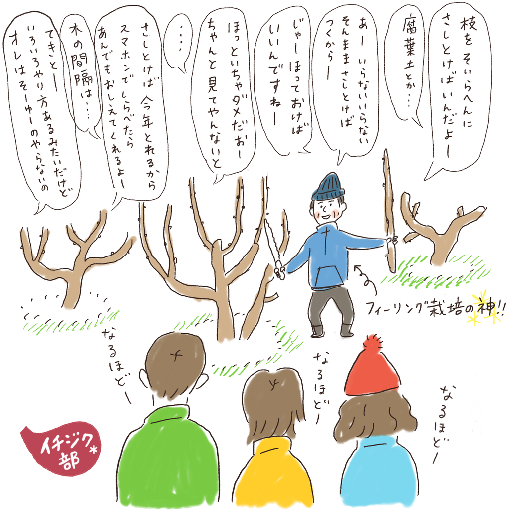 いちじくの苗作り はなうた イラストレーター シミキョウ