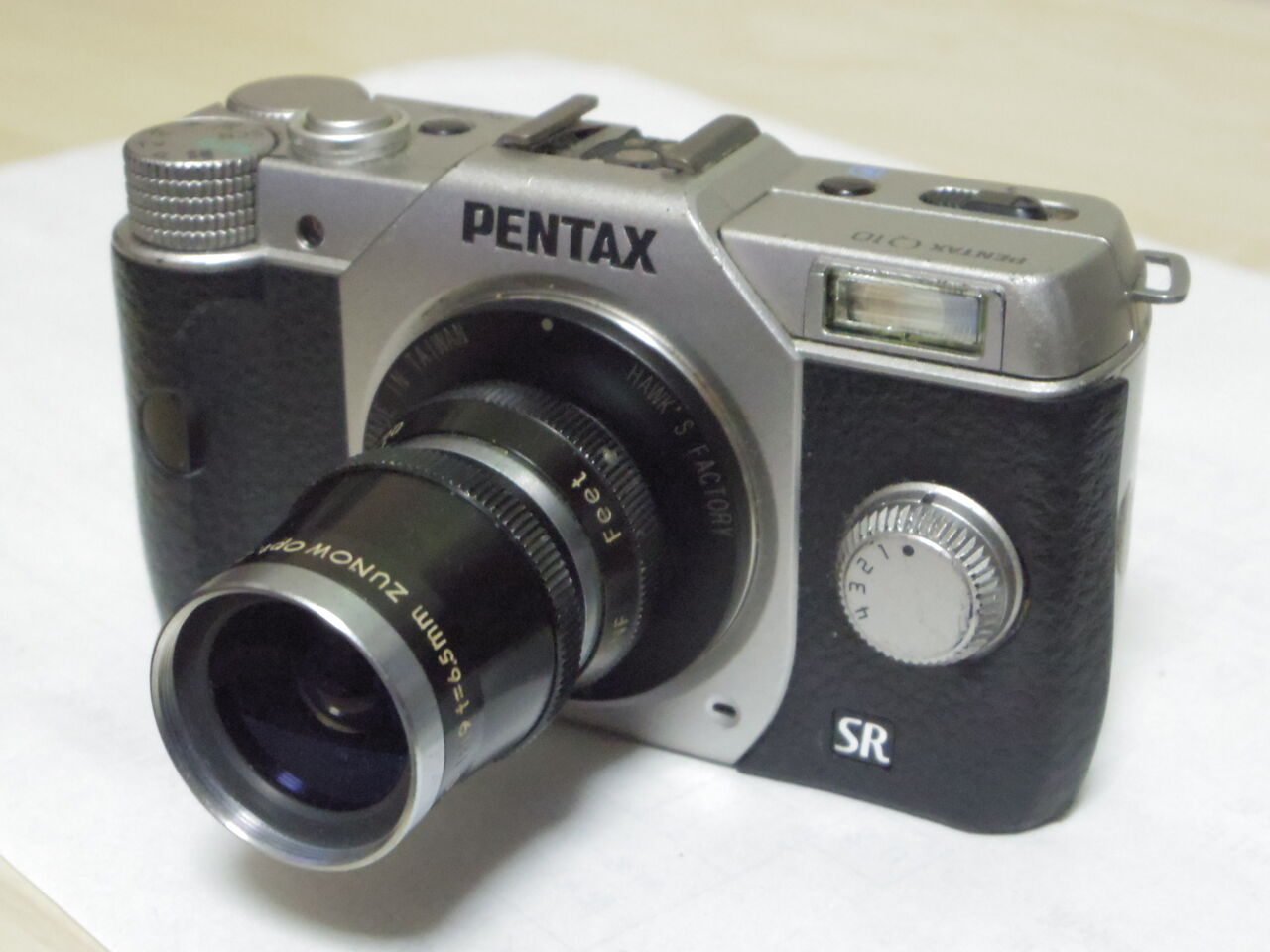 PENTAX - zunow シネレンズ6.5mm PENTAX Q10にZUNOW cine 1:1.9 f=6.5mm Dマウントオールドレンズ