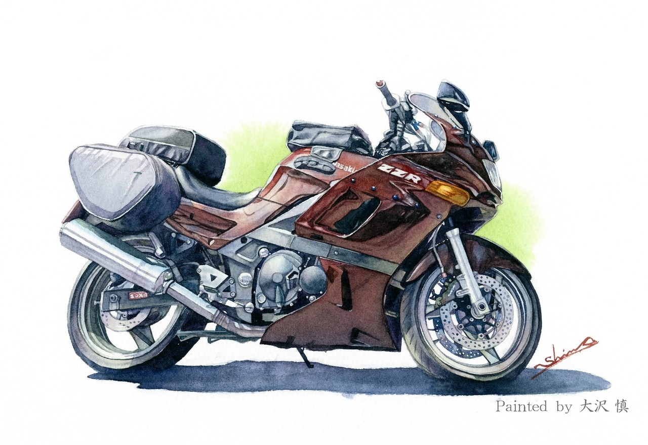 ZZR400を描かせて頂きました。 : Moto Art 大沢 慎