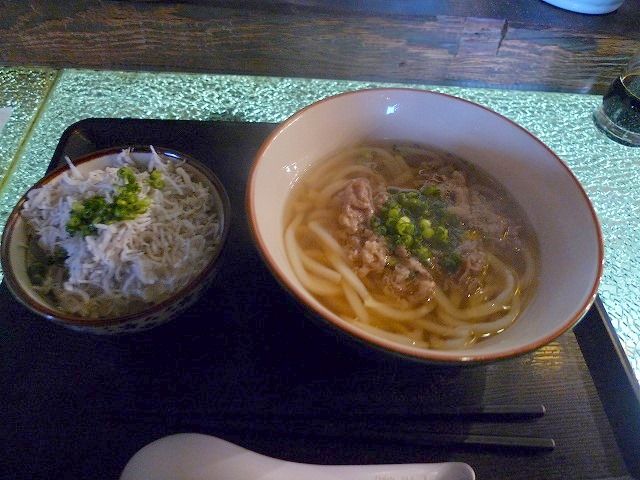 海で魚を食べる鳥 肉うどん しらすごはん 新橋ランチ日記 海で魚を食べる鳥 肉うどん しらすごはん 新橋ランチ日記