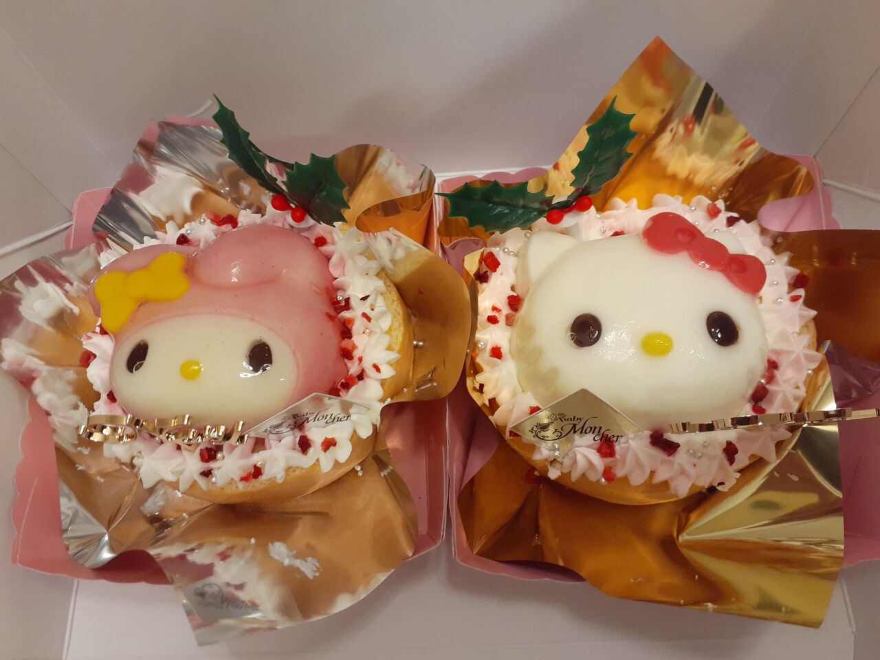 ベビーモンシェール キティとマイメロのクリスマスケーキ 今日は何食べる 全国お土産日記
