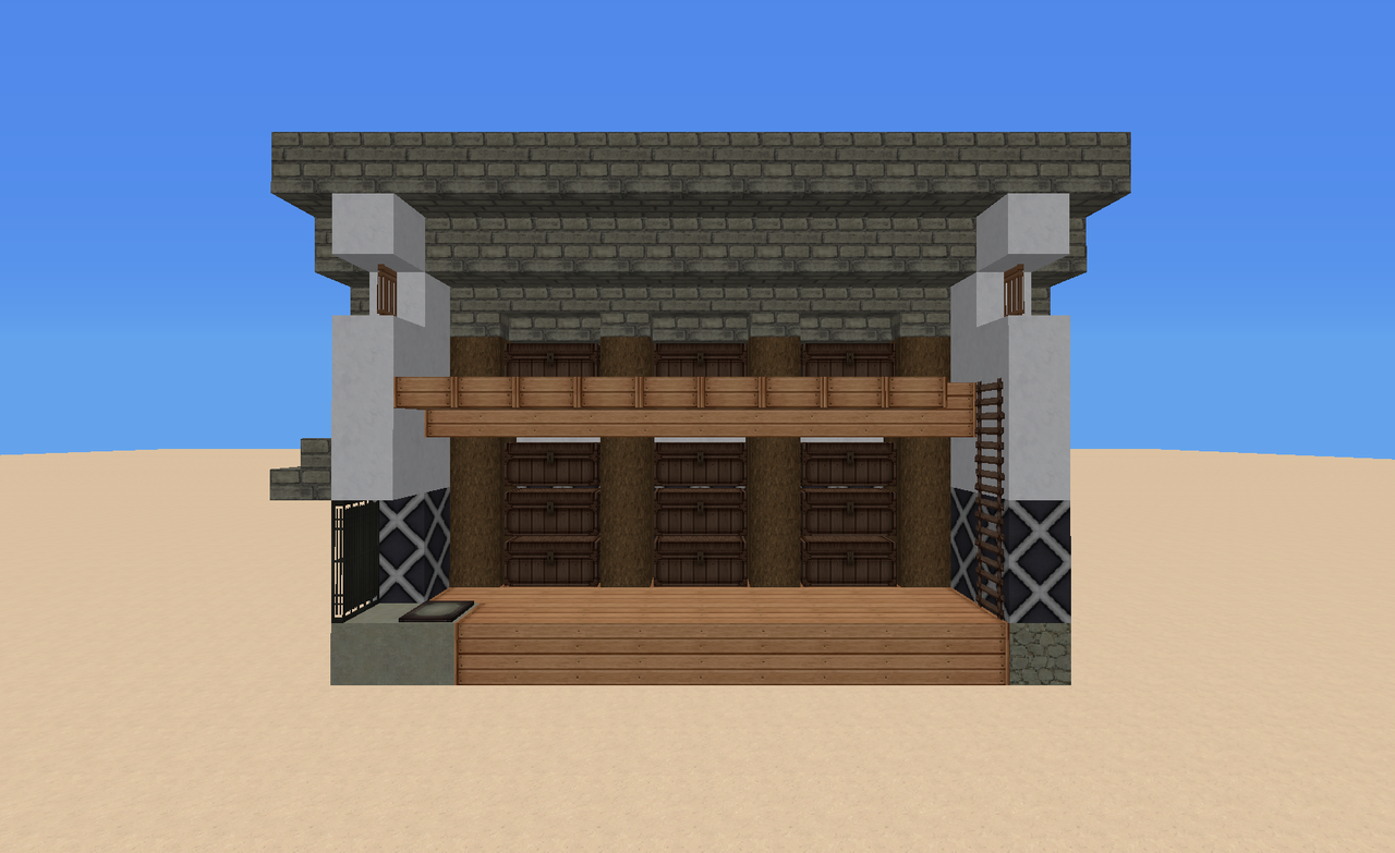 倉庫群をつくる その弐 一国一城の主をめざすminecraft