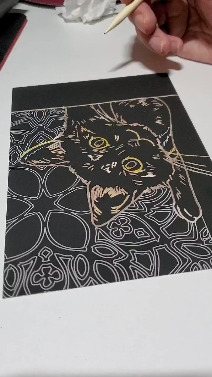 オススメされて買ってみたダイソーのスクラッチアート 猫だらけ シャイン速報局 アニメ声優まとめ