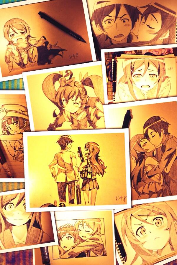 シャーペンでアニメの絵を描いてます 俺妹好きな方 アニ シャイン速報局 アニメ声優まとめ
