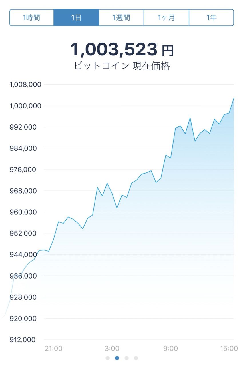 ビットコイン100万円突破 のとみいの日記