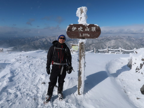 雪の伊吹山2019