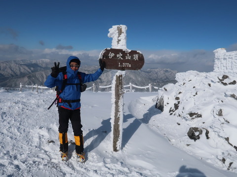 雪の伊吹山2019