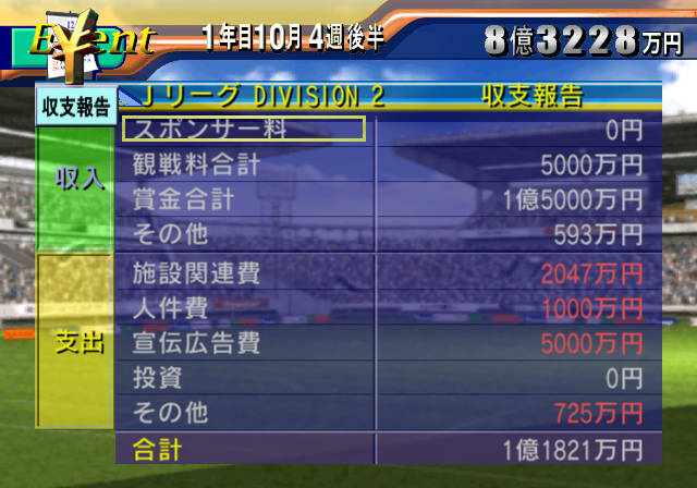 サカつく02 バジェーナ福井 6 勝ち点1の差 遅咲き店長のゲームプレイ日記