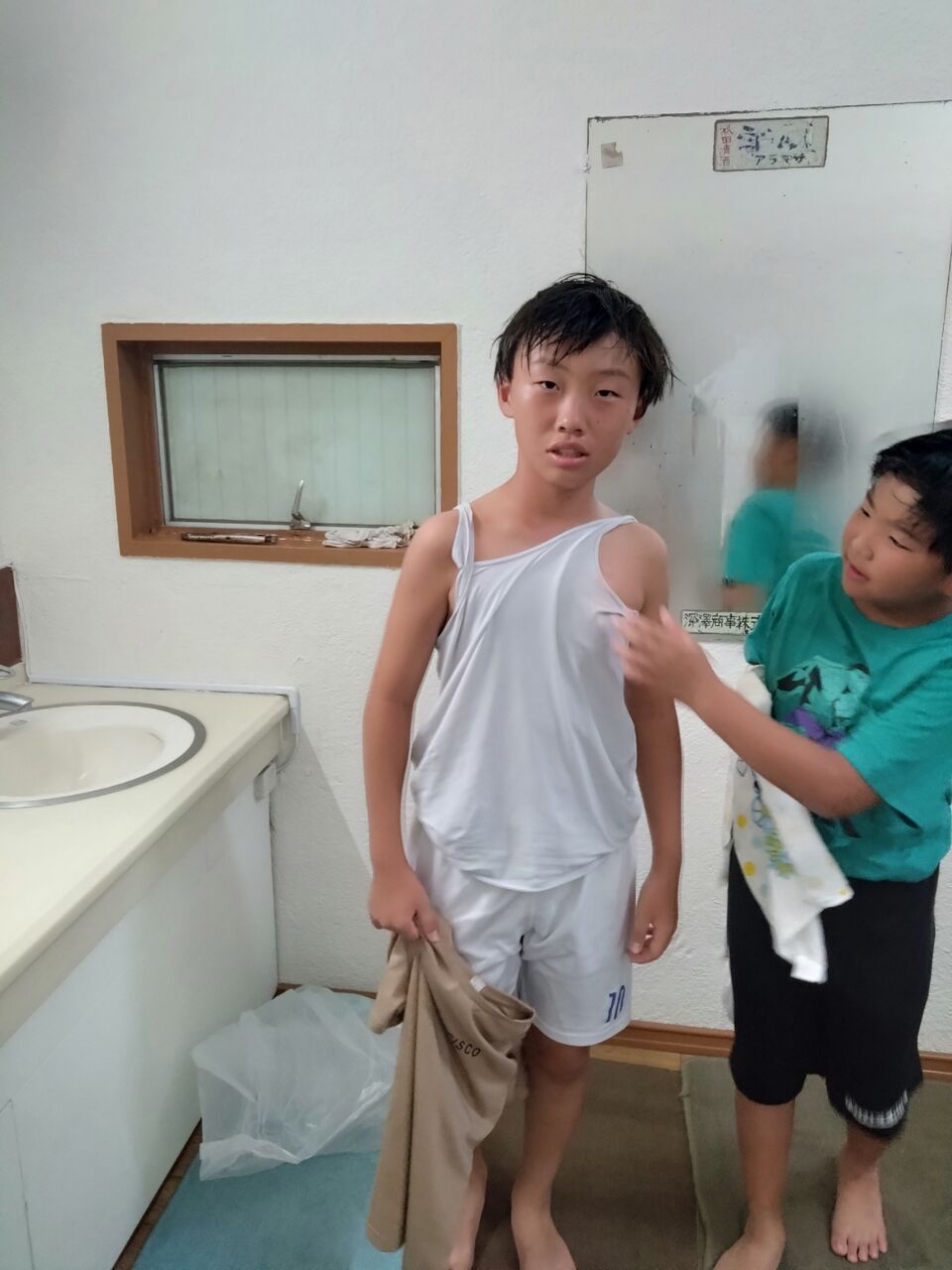 男子小学生 風呂 お風呂あがり！ : しんやまっ子養成クラブ