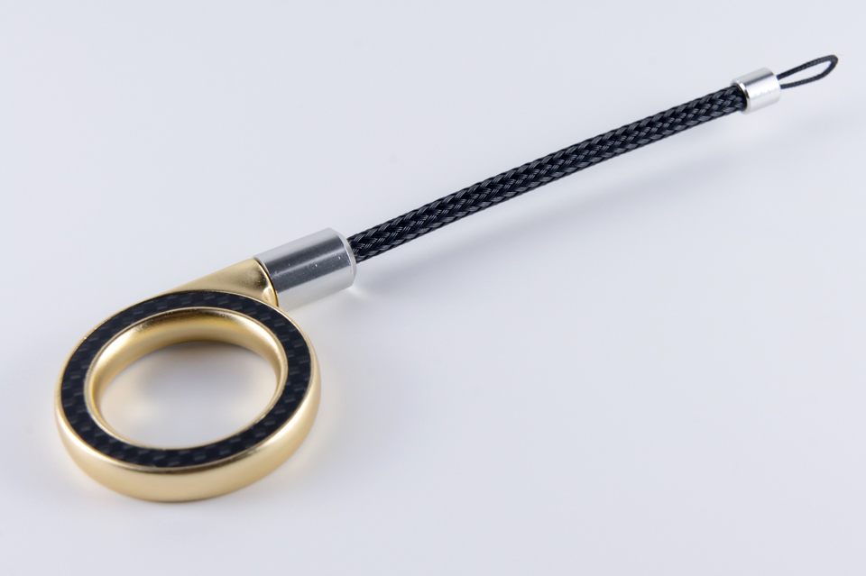 Deff ディーフ アルミニウム フィンガー トランペットスタイルストラップ カーボン製 ゴールド DFR-CA03GD qqffhab Finger Ring Strap Aluminum Combination
