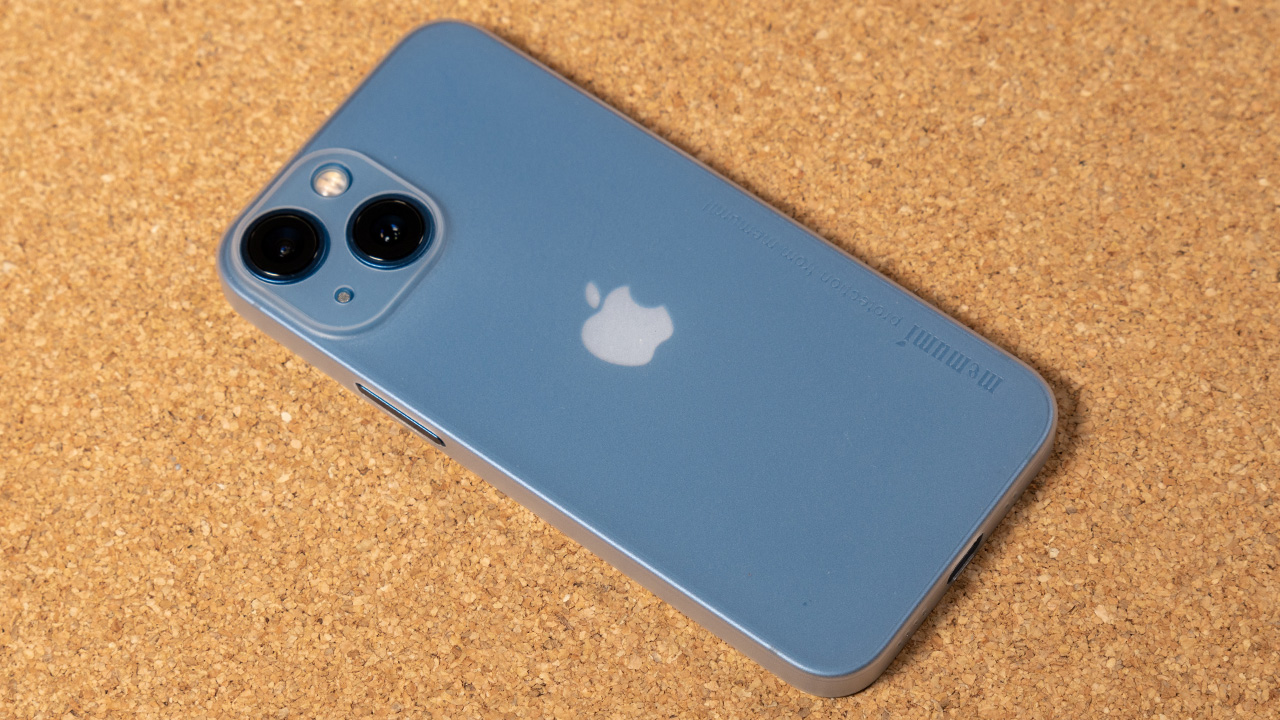 iPhone13 mini ブルー　ケース、保護フィルム、カメラカバー付