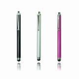 3本セット スマートフォン/iPhone/iPad/Galaxy Tabなど各種対応 タッチペン（ブラック、シルバー、ローズ）