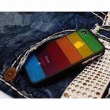 LIMS iPhone4 レインボー 保護ケース (ブラック)
