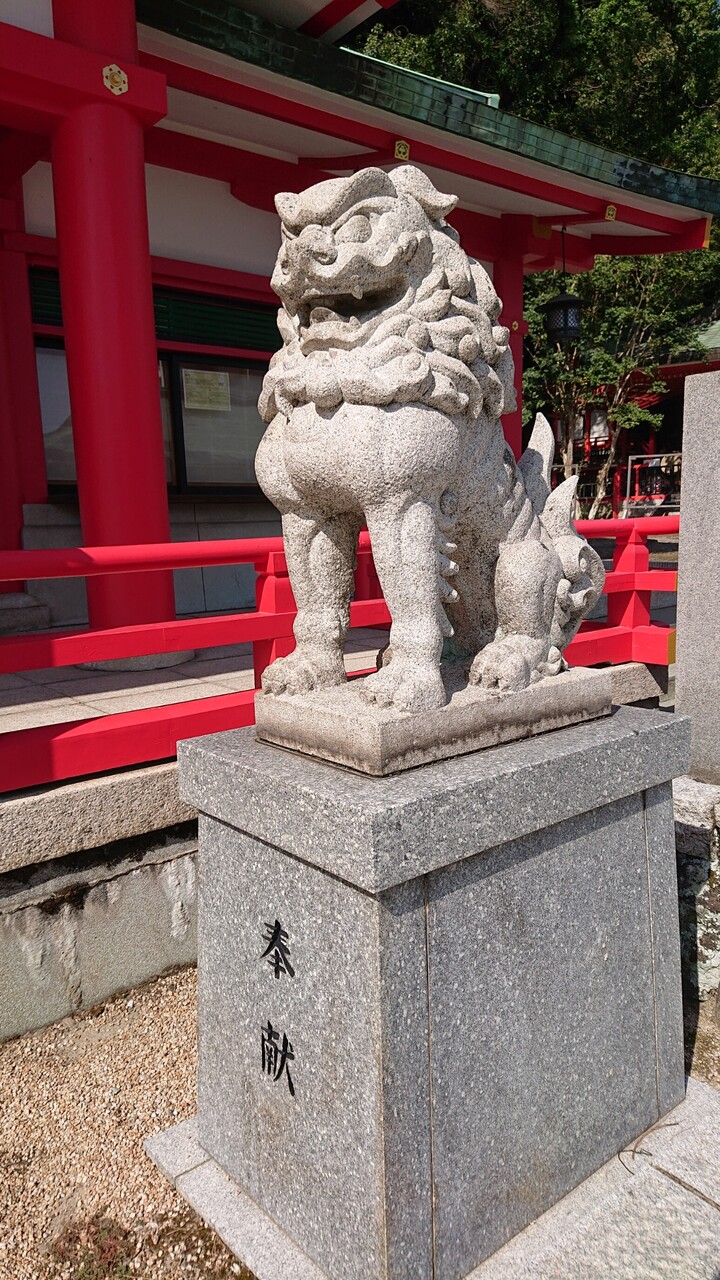 狛これ】赤間神宮の狛犬。～中国生まれと元財閥生まれの狛犬。 ＆和布