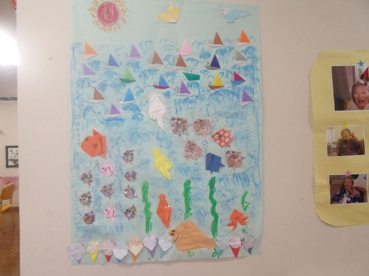 壁画作り グループホーム昇陽館 さわやか 日記