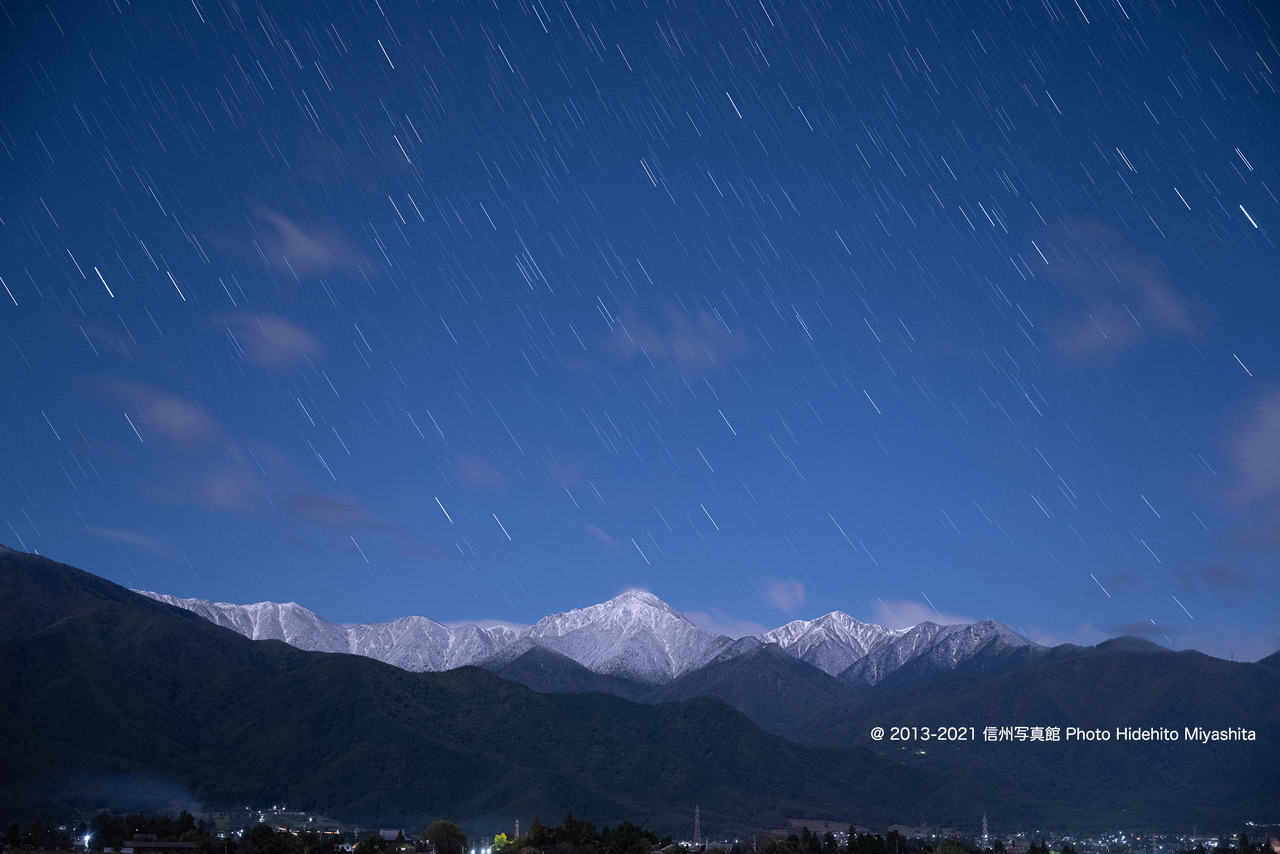 常念岳と星_20211020-_DSC6418