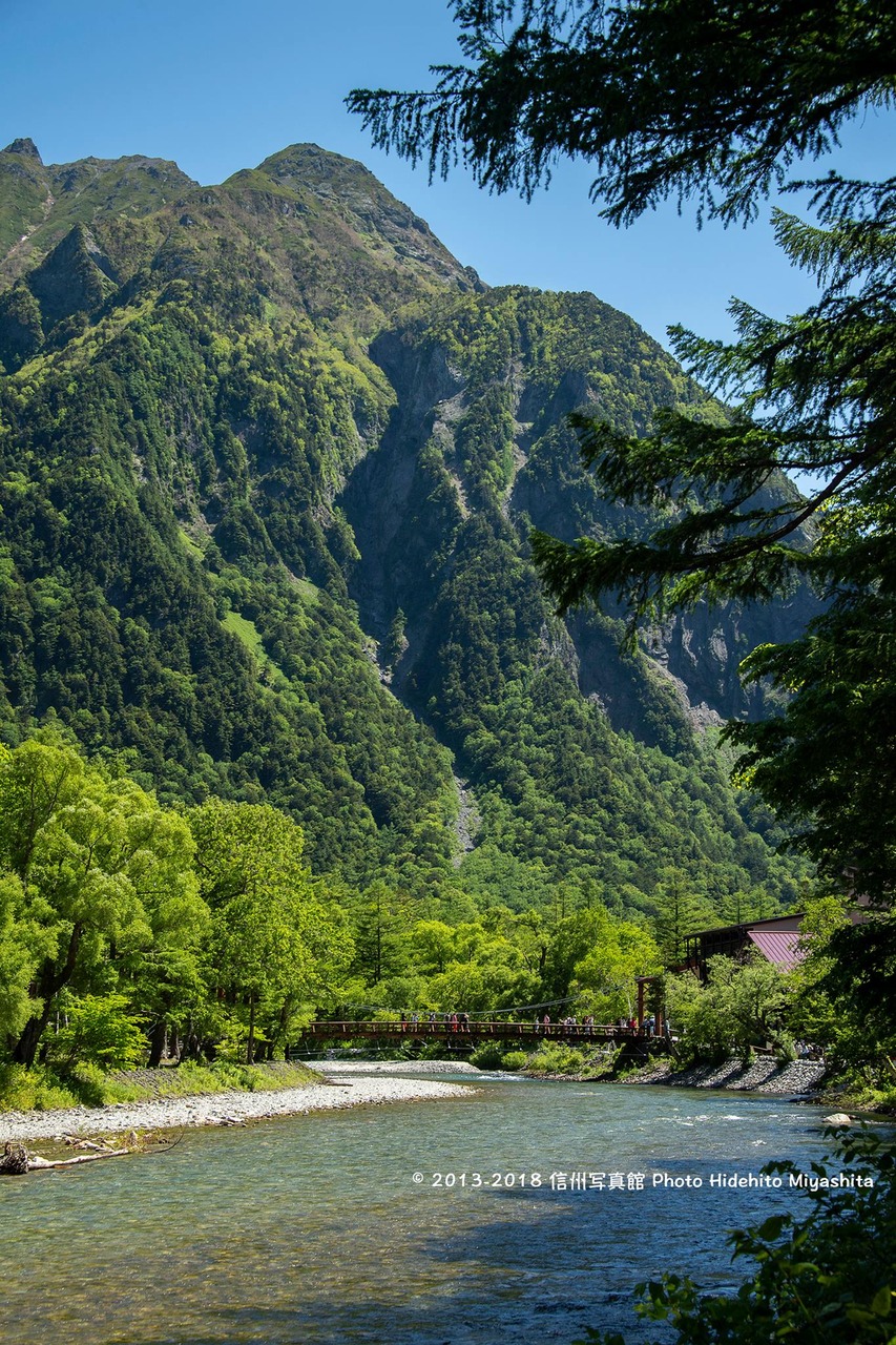 明神岳と河童橋