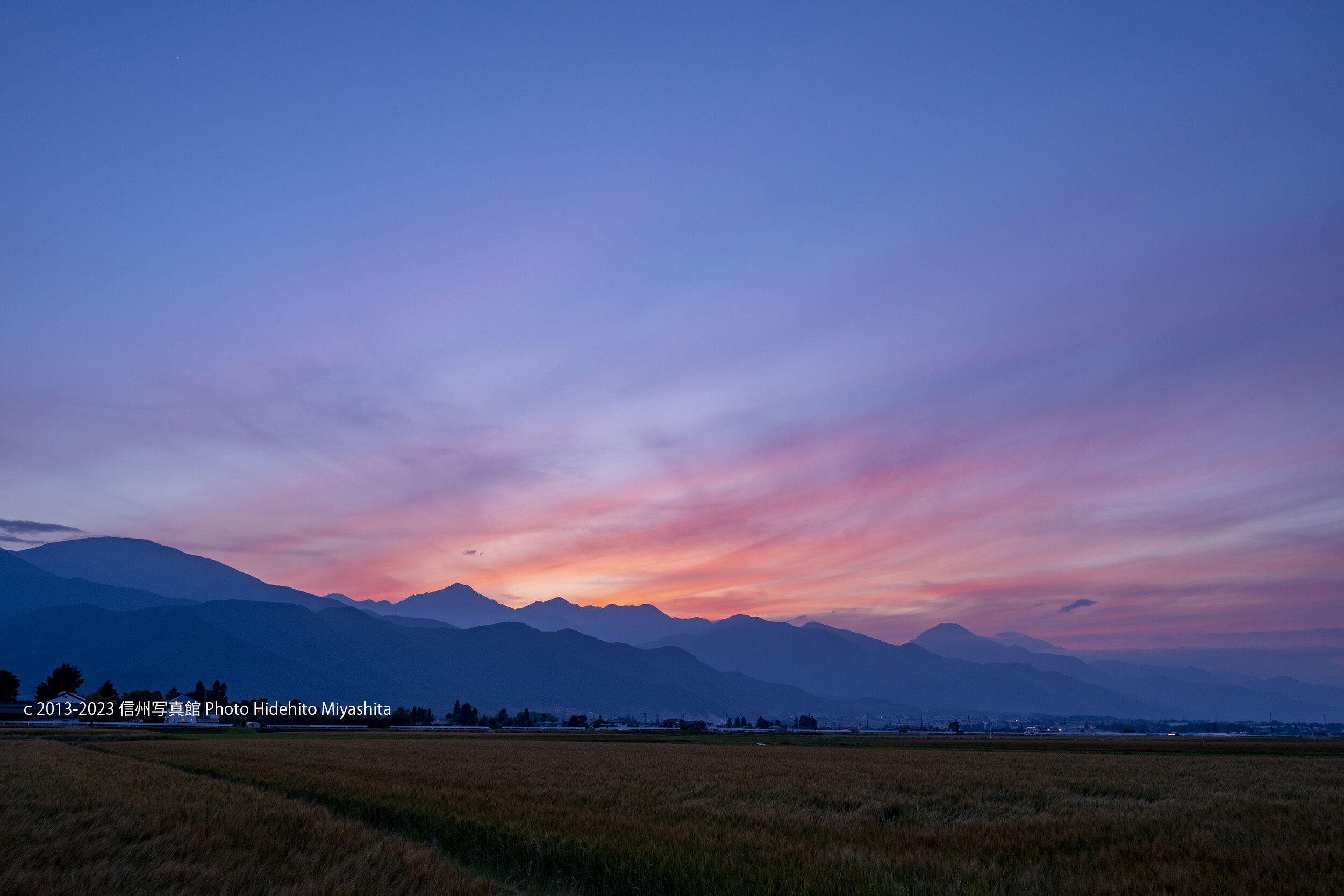 安曇野の夕景 : 信州写真館