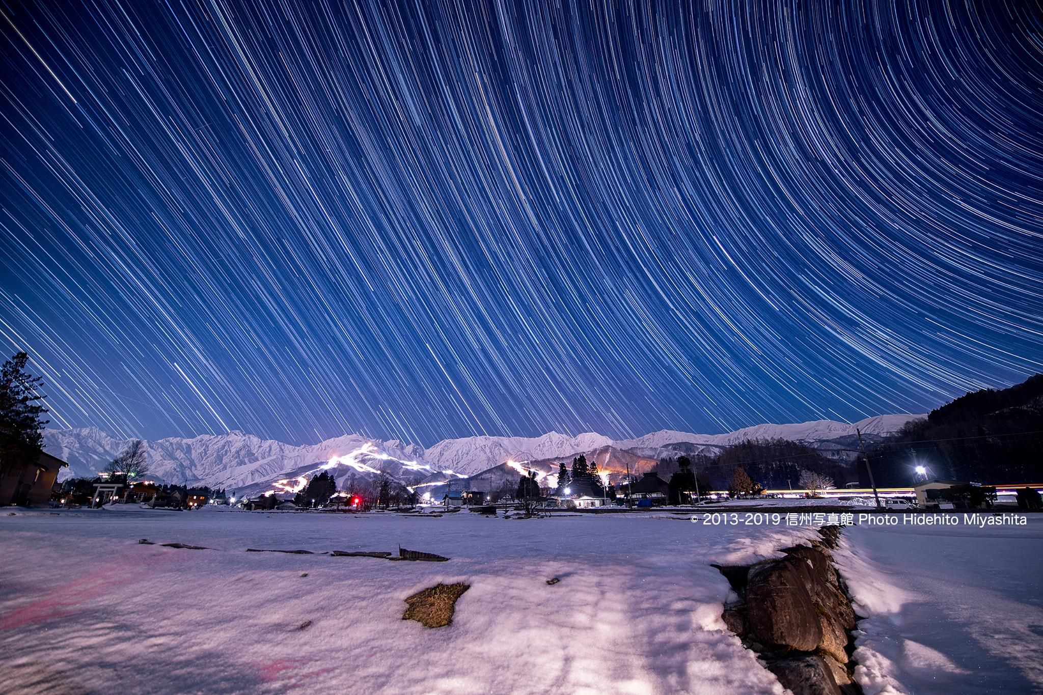 信州写真館　雪が少ない白馬の夜コメント