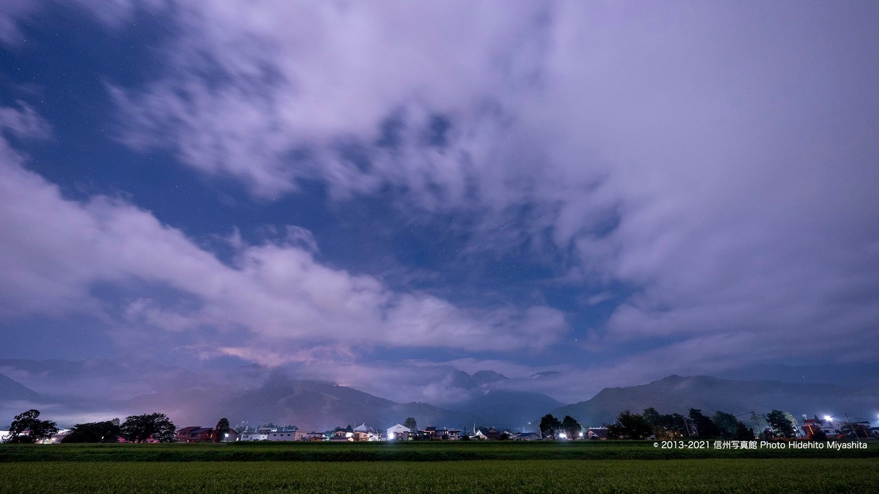 深夜の白馬村
