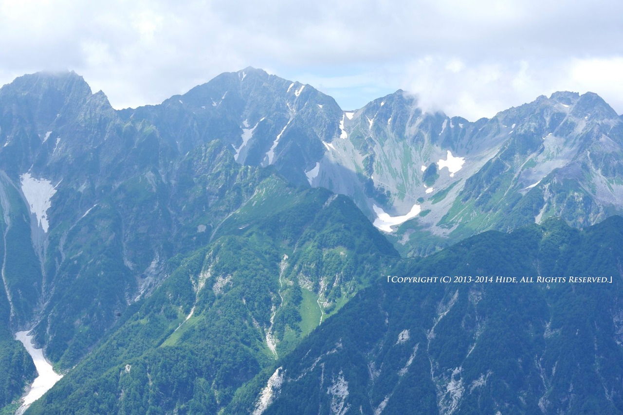 夏の穂高連峰