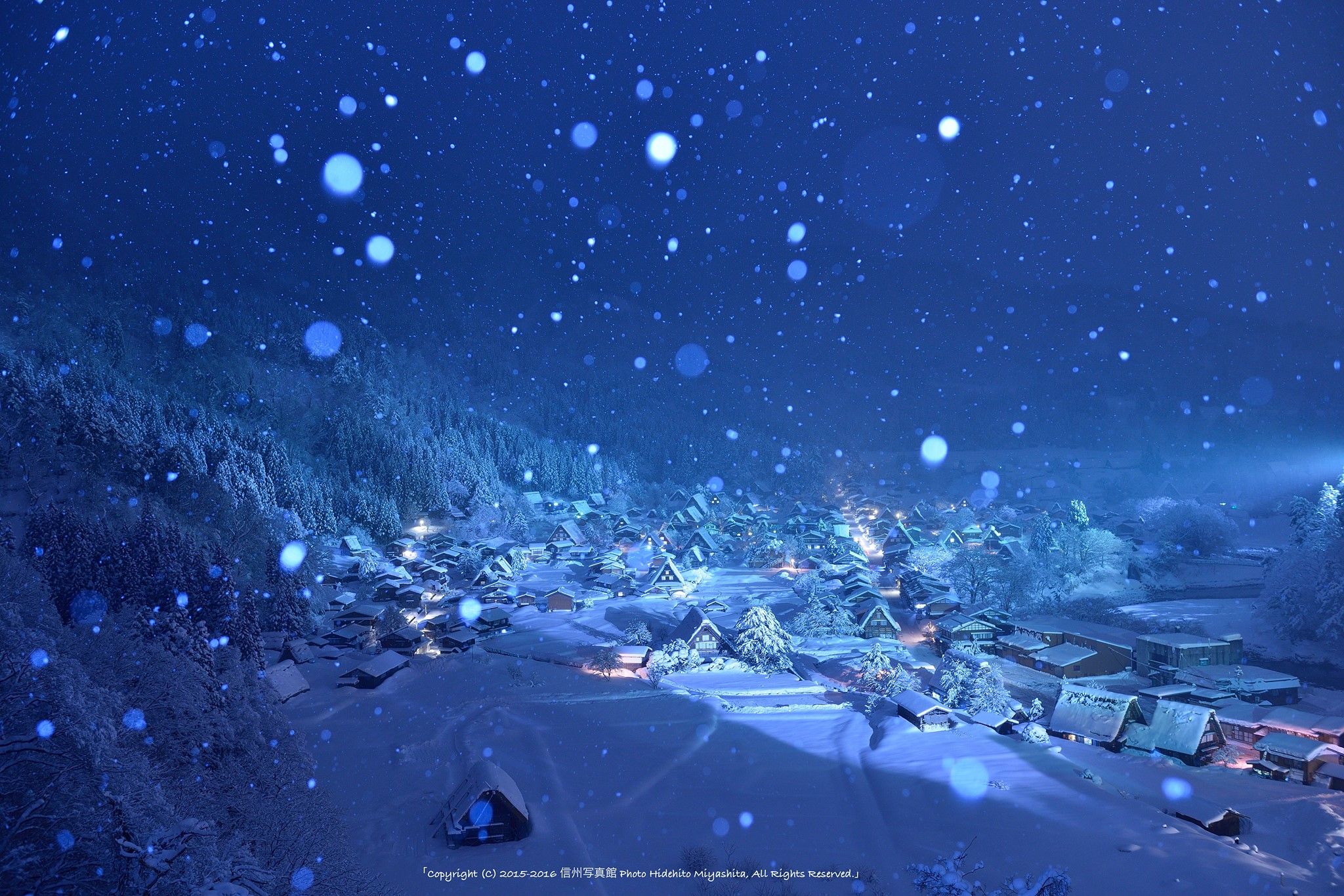 信州写真館 雪降る夜の郷 信州写真館 雪降る夜の郷