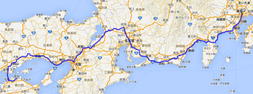 サンライズ瀬戸(東京~高松)のGPS軌跡