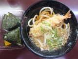 えび天ぷらうどん+むすび@たぬき