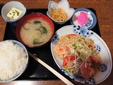 豚しゃぶサラダ定食@あざみ食堂