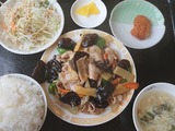 きくらげと豚肉の炒めランチ@泰和軒