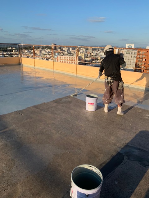 山根ビル南西方向端壁防水工事_191217_0643