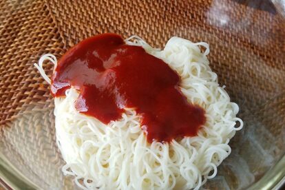 から揚げビビンそうめん・和える