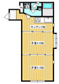 レジデンス宮山・2K・アパート・間取図2