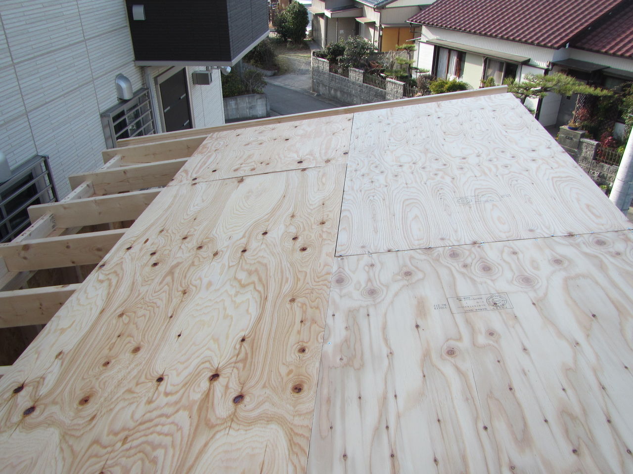 屋根下地 その１ 自分でやってみる