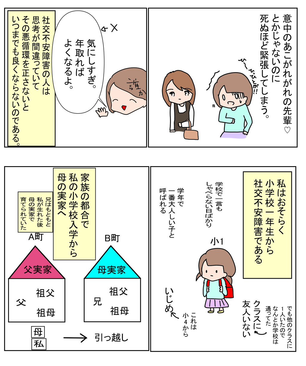 私と社交不安障害といじめ 社交不安障害の主婦ブログ