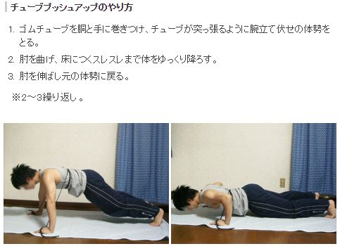 チューブプッシュアップ