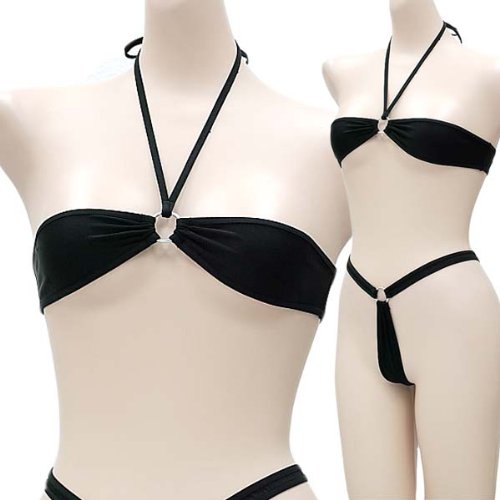 バンドゥリング 極小マイクロビキニ(黒) セパレート水着 (Amazon Daisy