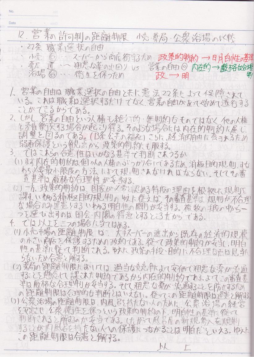 公務員試験 憲法論述対策 公務員試験対策 大卒程度